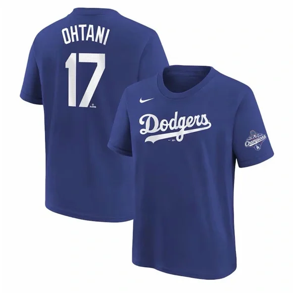Nike Authentic Los Angeles Dodgers Ohtani #17 World Champions T-Shirt Mens 3XL - Picture 3 of 7